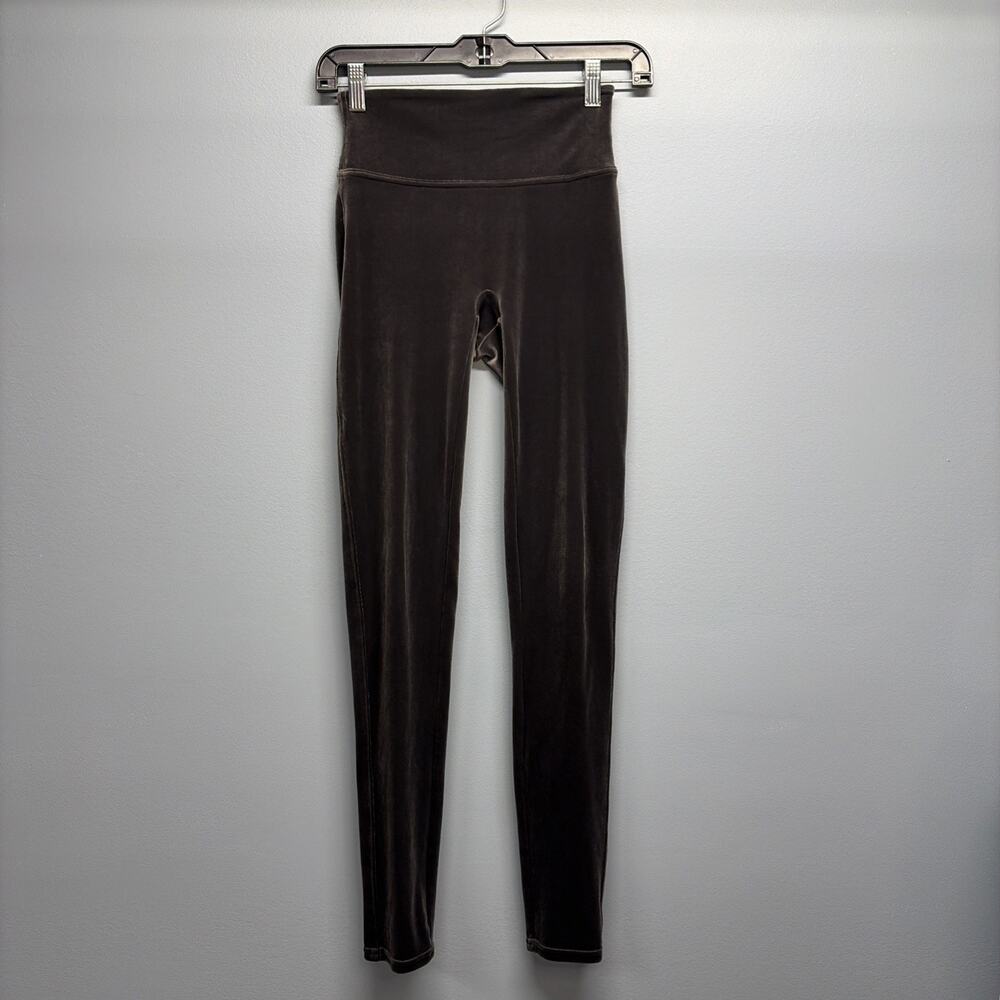 Spanx Women's Small Velvet Leggings - Silver Chrome Grey - Slimming/Shaping
